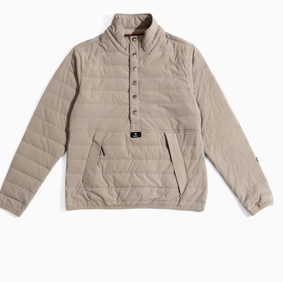 Vassa Madrine quarter snap puffer jacket in taupe